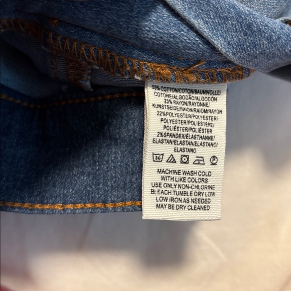 Free People Blue Patchwork Jean Shorts - Picture 5 of 5